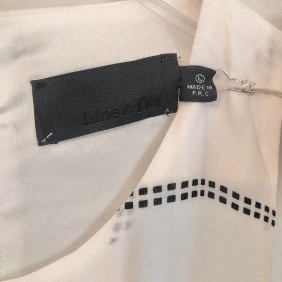 NWT Line & Dot Asymmetrical Accordion Pleat Dress - Picture 4 of 4